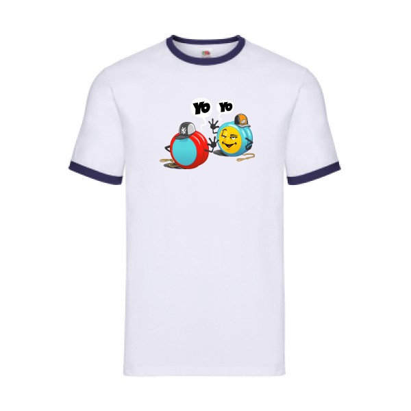 Yo Yo -T-shirt ringer Geek Homme -Fruit of the loom - Ringer Tee -thème  Geek -