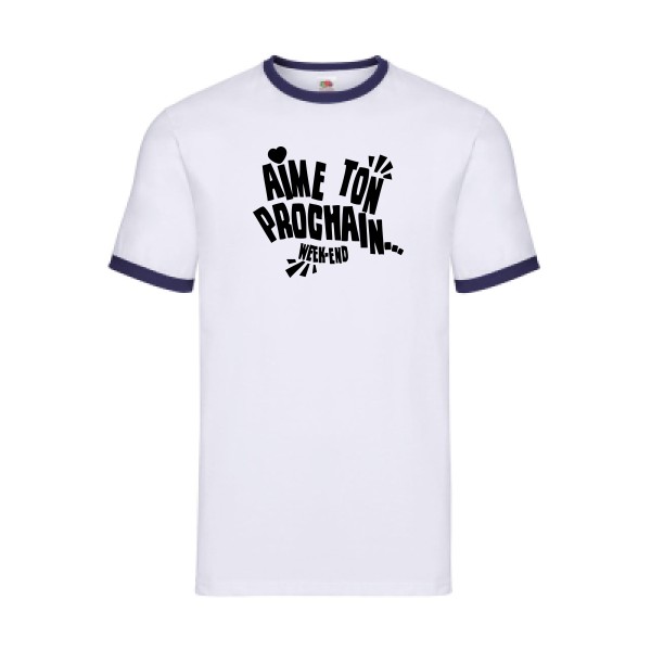 T-shirt ringer original Homme  - Aime ton prochain ! - 