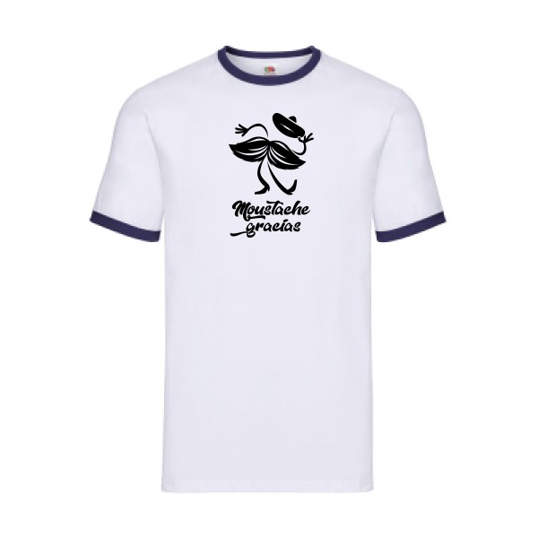 Presqu'spagnol - T-shirt ringer délire pour Homme -modèle Fruit of the loom - Ringer Tee - thème absurde et humour -
