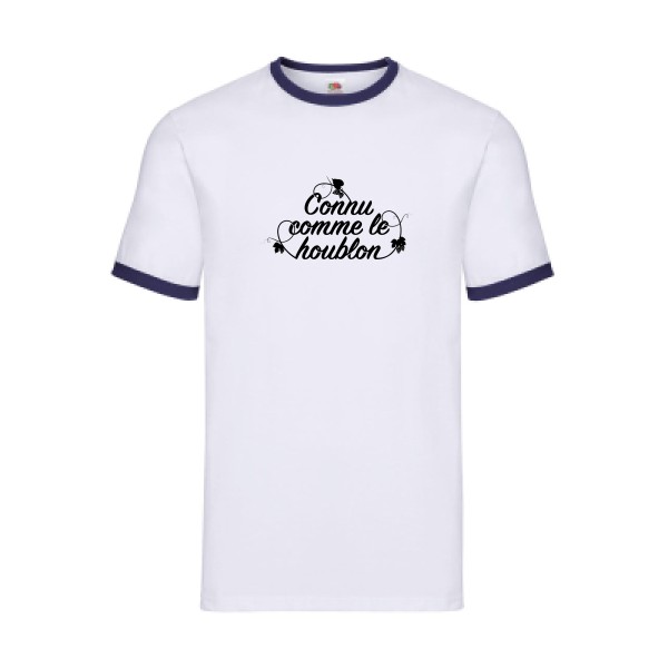 EX-PRESSION- T-shirt ringer - thème alcool et biere -Fruit of the loom - Ringer Tee -Homme -