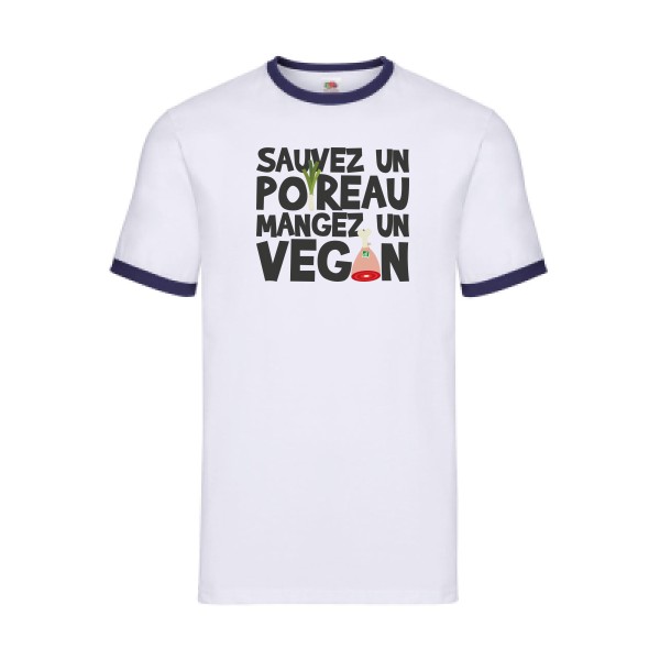 vegan poireau -Fruit of the loom - Ringer Tee - Tee-shirts message Homme -