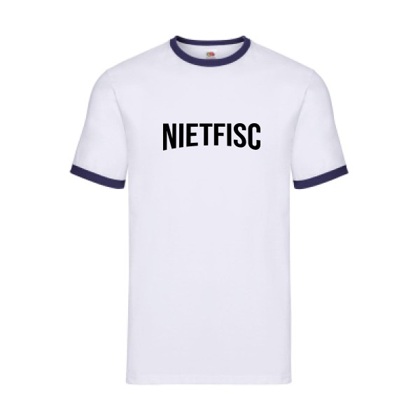 NIETFISC -  Thème tee shirt original parodie- Homme -Fruit of the loom - Ringer Tee-