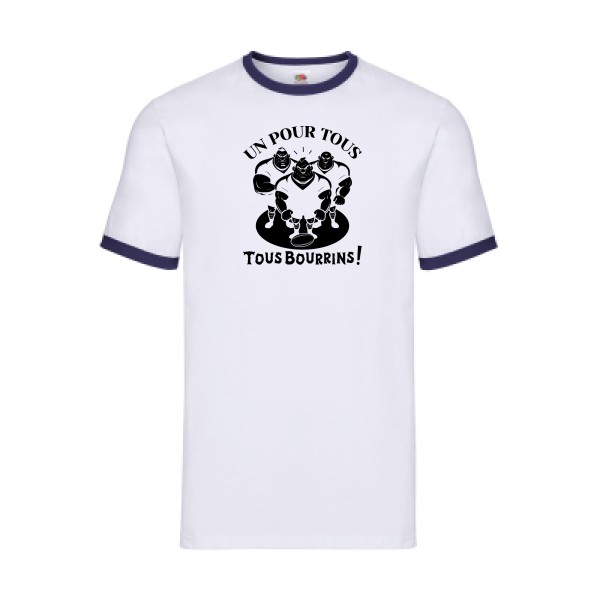 T-shirt ringer - Fruit of the loom - Ringer Tee - Un pour tous, Tous bourrins !