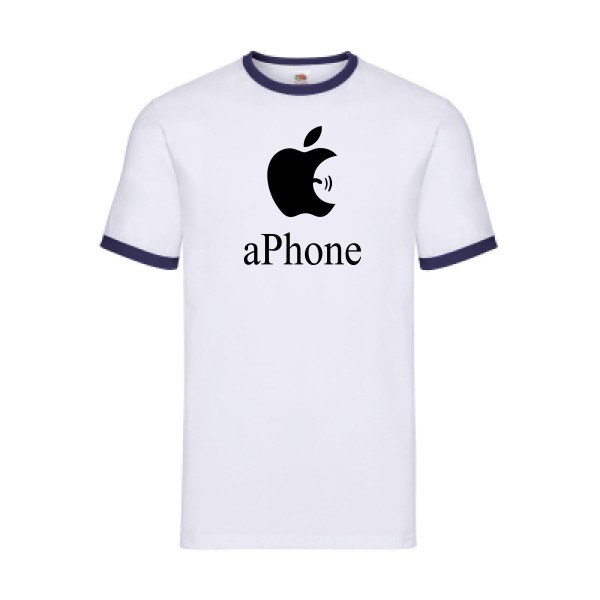 aPhone T shirt geek-Fruit of the loom - Ringer Tee