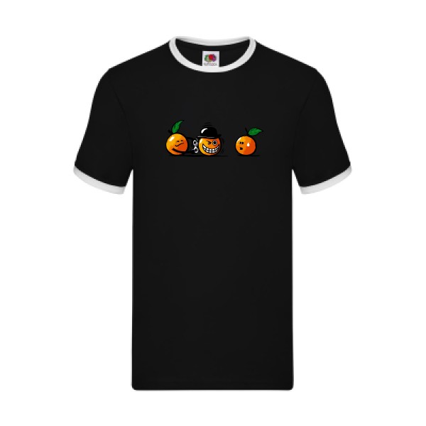 T-shirt ringer - Fruit of the loom - Ringer Tee - Orange Mécanique