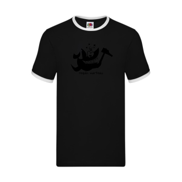 Requin marteau-T shirt marrant-Fruit of the loom - Ringer Tee