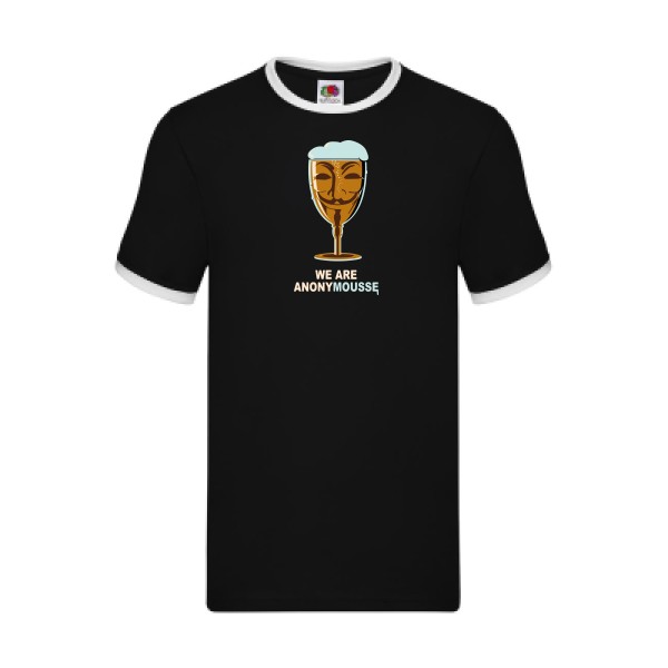 anonymous t shirt biere - anonymousse -Fruit of the loom - Ringer Tee