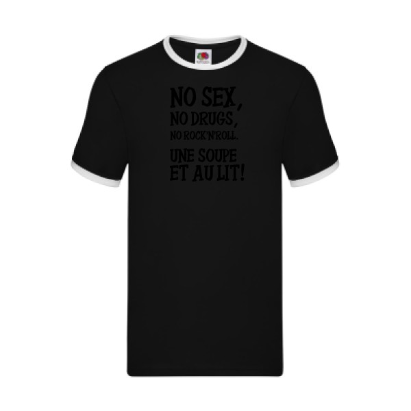 NO... - T shirt rock Homme-Fruit of the loom - Ringer Tee