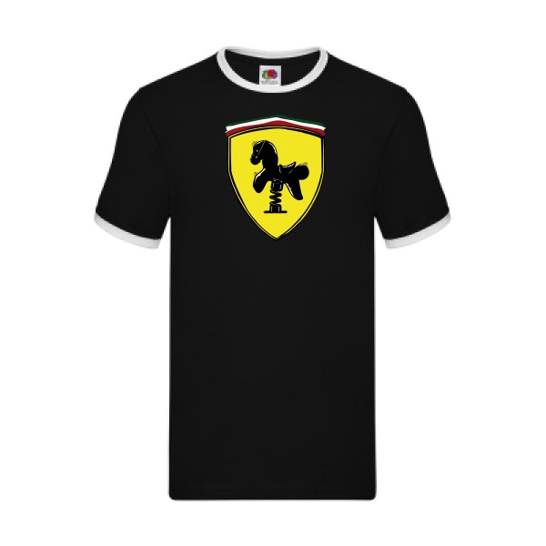 Ferrari - T shirt voiture -Fruit of the loom - Ringer Tee