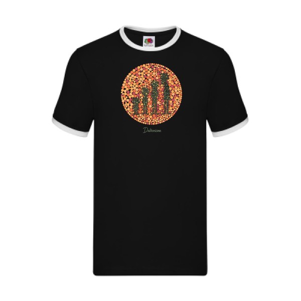 Daltonisme - T shirt retro - Fruit of the loom - Ringer Tee
