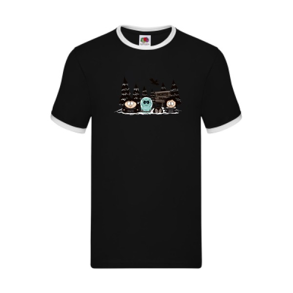 North Park - T-shirt ringer montagne Homme - modèle Fruit of the loom - Ringer Tee -thème humour  montagne-