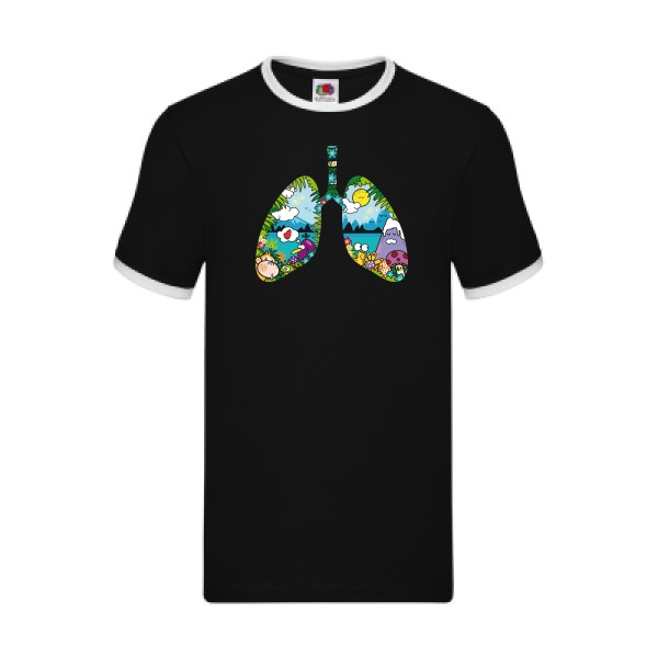  T-shirt ringer Homme original - happy lungs - 
