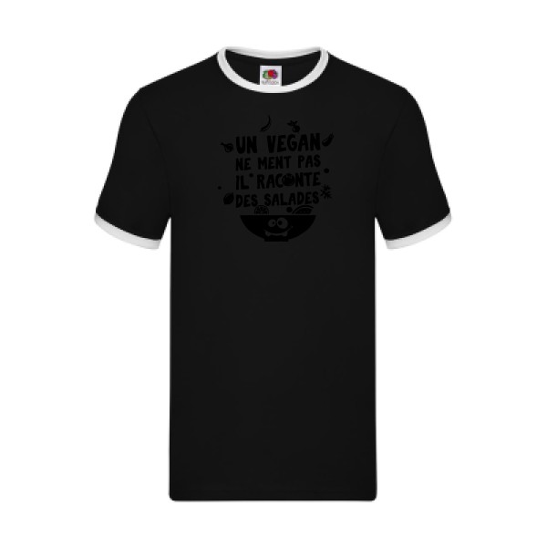 T-shirt ringer original Homme  - Un vegan ne ment pas - 
