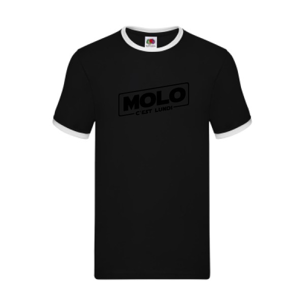 T-shirt ringer original Homme  - Molo c'est lundi - 