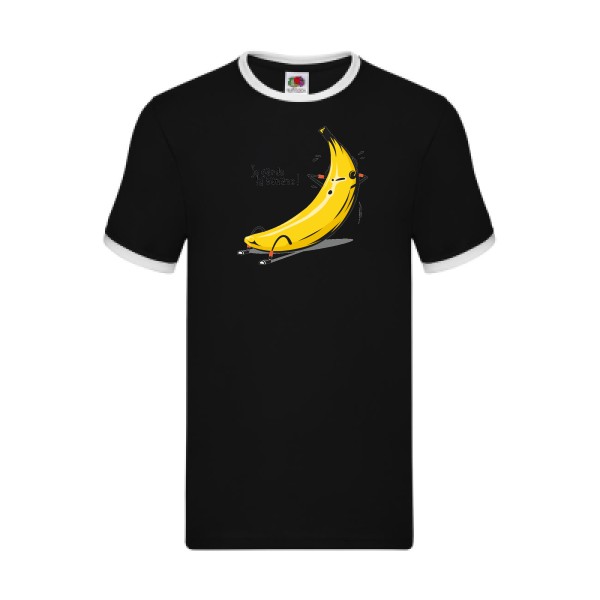 T-shirt ringer original Homme  - Je garde la banane ! - 