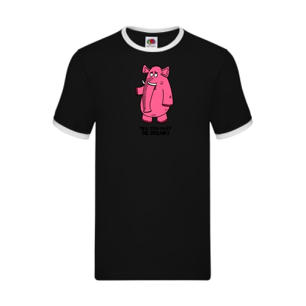 T-shirt ringer original  Homme - Pink elephant -