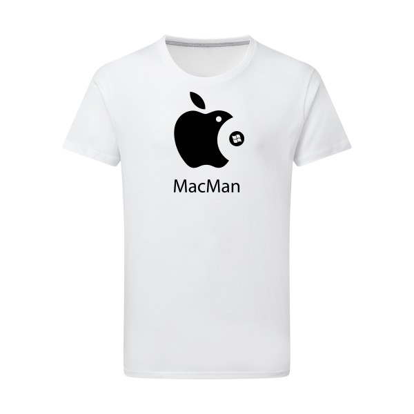 MacMan - T-shirt léger vintage pour Homme -modèle SG - Men - thème retro et jeux videos -