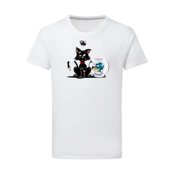 Piranha- T shirt chat et poisson - SG - Men