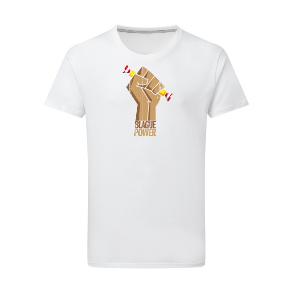 Blague Power - T-shirt léger parodie Homme - modèle SG - Men -thème blague carambar -