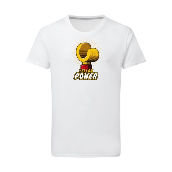 Yellow Power -T-shirt léger parodie marque - SG - Men