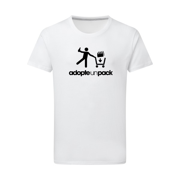 adopte un pack - T-shirt léger rigolo Homme - modèle SG - Men -thème humour alcool -