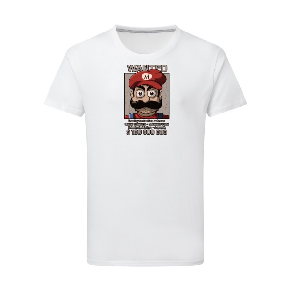 Wanted Mario-T-shirt léger Geek - SG - Men- Thème Geek -