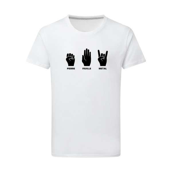 Pierre Feuille Metal - modèle SG - Men - T shirt Homme humour - thème tee shirt et sweat parodie -