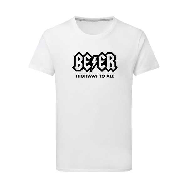 HIGHWAY TO ALE - T-shirt léger humour bière - Thème tee shirts et sweats humour alcool pour Homme -