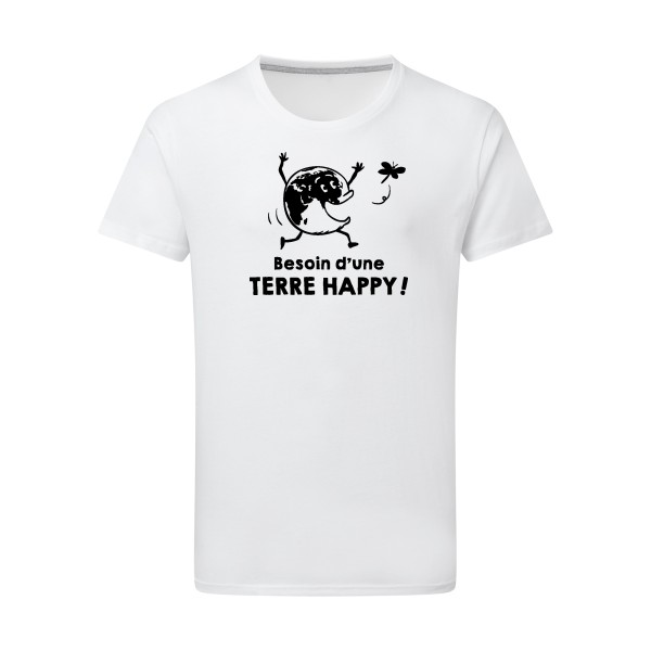  TERRE HAPPY ! - Tshirt message Homme - modèle SG - Men
