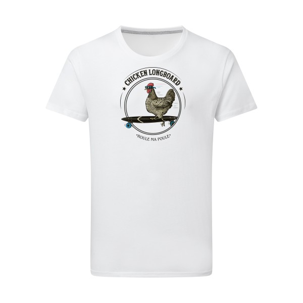 Chicken Longboard - T-shirt léger - vêtement original avec une poule-