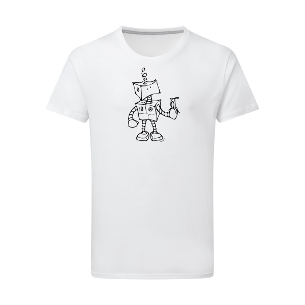 Robot & Bird - modèle SG - Men - geek humour - thème tee shirt et sweat geek -