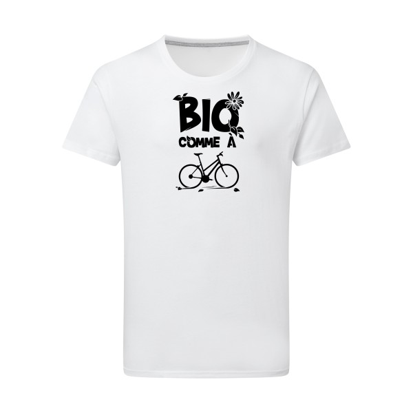 Bio comme un vélo - T-shirt léger ecolo humour - Thème tee shirts et sweats ecolo pour  Homme -