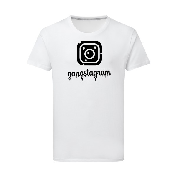 GANGSTAGRAM - T-shirt léger geek pour Homme -modèle SG - Men - thème parodie et geek -