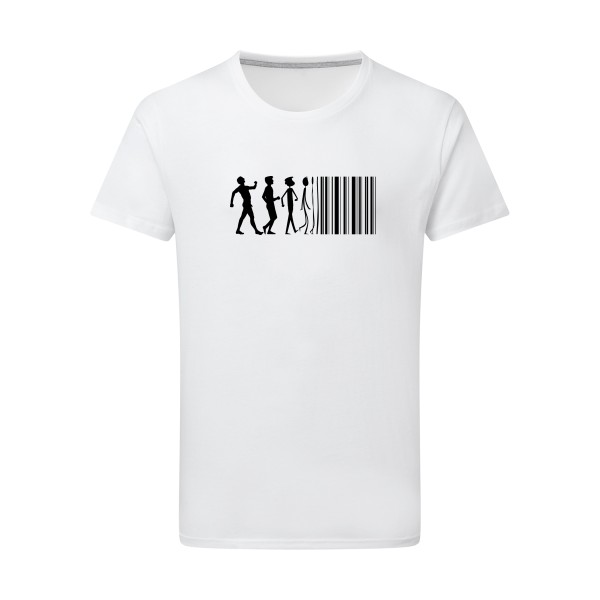 code barre - T-shirt léger Geek pour Homme - modèle SG - Men - thème geek et gamer -