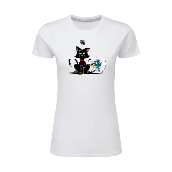 Piranha- T shirt chat et poisson - SG - Ladies