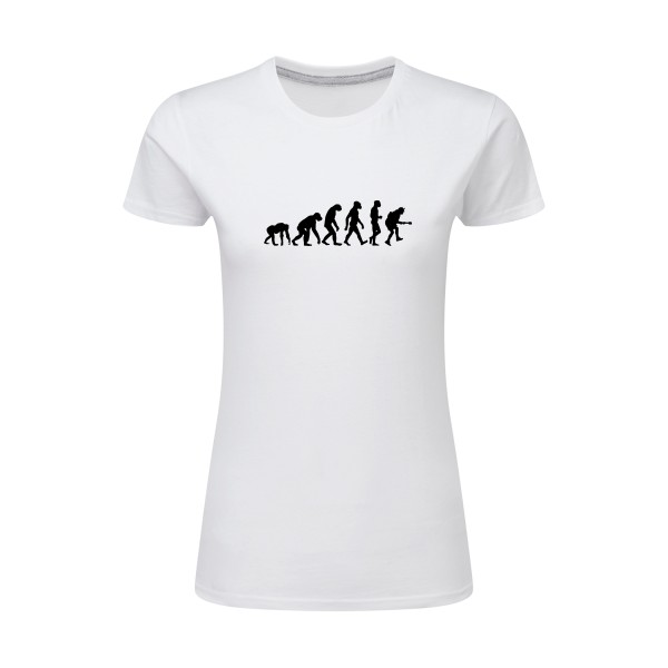 Rock Evolution - T shirt original Femme - modèle SG - Ladies - thème rock et vintage -