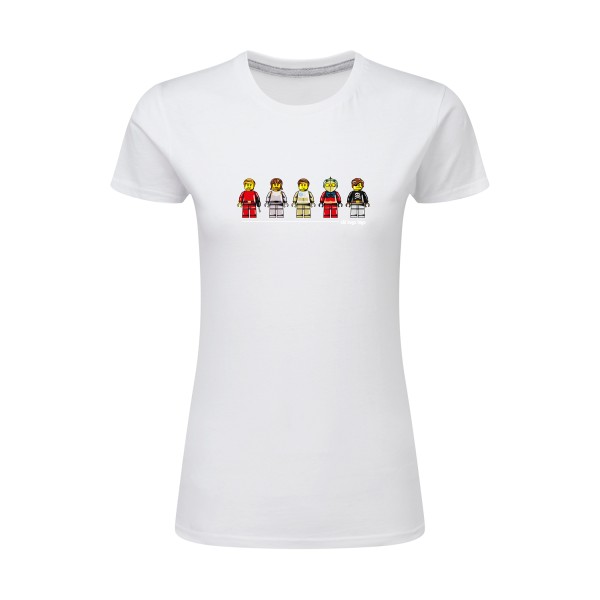 Old Boys Toys - T-shirt femme léger original pour Femme -modèle SG - Ladies - thème personnages animés -
