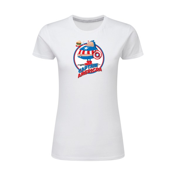 T-shirt femme léger original Femme  - Hot-dog we trust - 