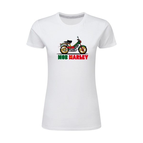 Mob Marley - T-shirt femme léger reggae Femme - modèle SG - Ladies -thème musique et bob marley -