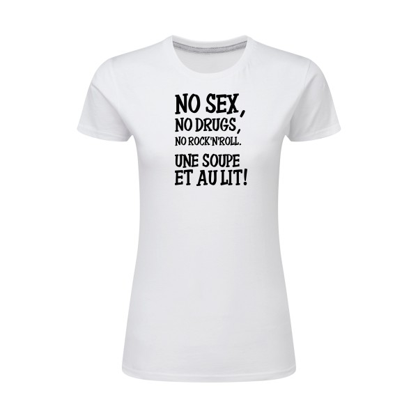 NO... - T-shirt femme léger  rock - modèle SG - Ladies -thème musique et rock'n'roll-