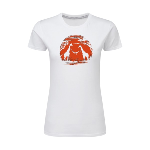 girafe - T-shirt femme léger Femme animaux  - SG - Ladies - thème geek et zen