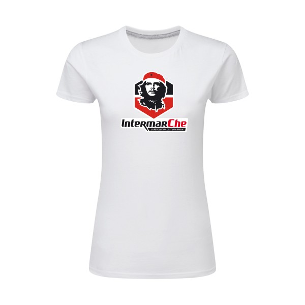 IntermarCHE - T-shirt femme léger detournement Femme - modèle SG - Ladies -thème revolution et parodie -