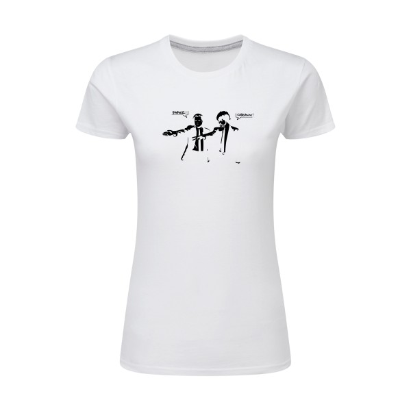 Papier Ciseaux - T-shirt femme léger pulp fiction pour Femme -modèle SG - Ladies - thème parodie et humour -
