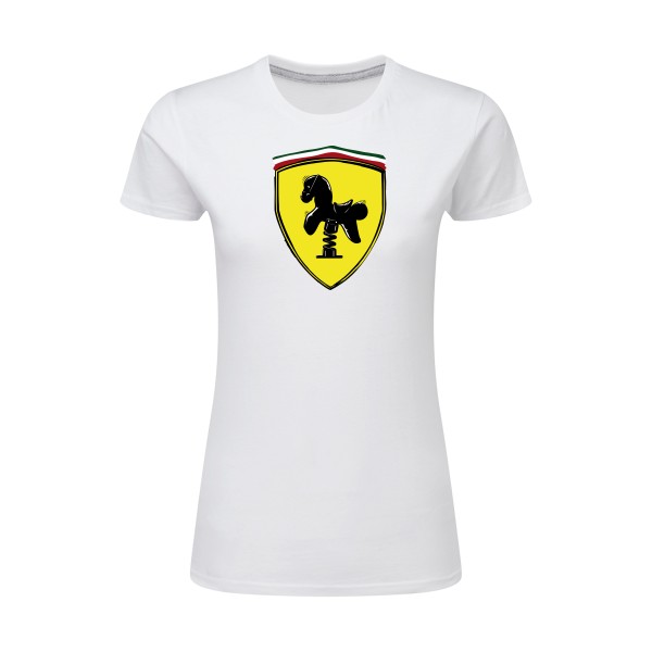 Ferrari -T-shirt femme léger parodie pour Femme -SG - Ladies - thème  automobile - 