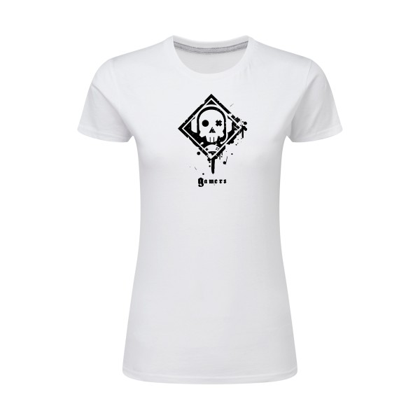 GAMERZ - T-shirt femme léger geek Femme - modèle SG - Ladies - thème original et inclassable -