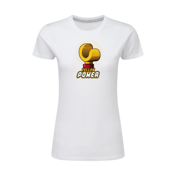 Yellow Power -T-shirt femme léger parodie marque - SG - Ladies