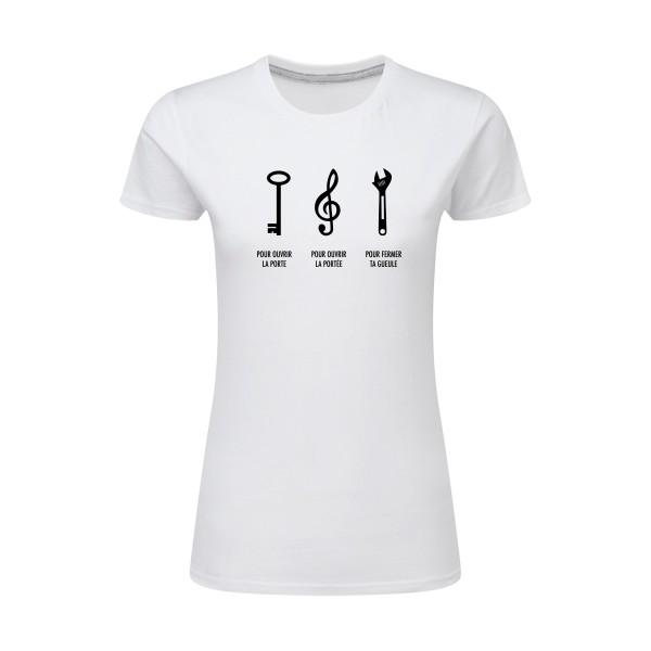 La clé pour.. - modèle SG - Ladies - T-shirt femme léger original  Femme - thème humour potache -