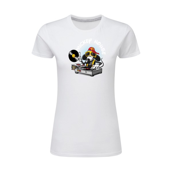 Mickey house v2 -T-shirt femme léger mickey Femme  -SG - Ladies -Thème parodie et musique -