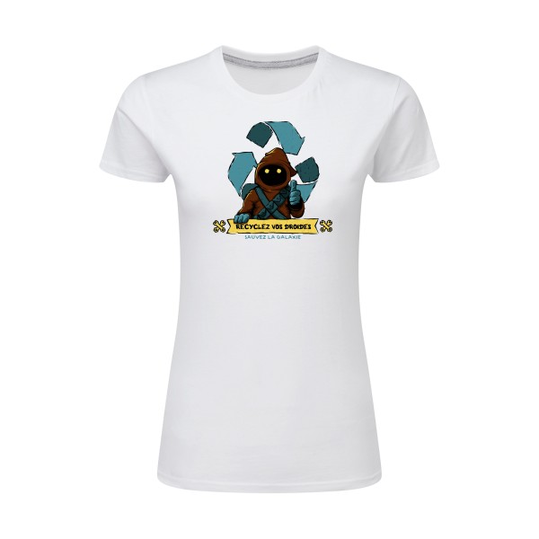 Sauvez la galaxie - T-shirt femme léger parodie Femme - modèle SG - Ladies -thème humour et ecologie -