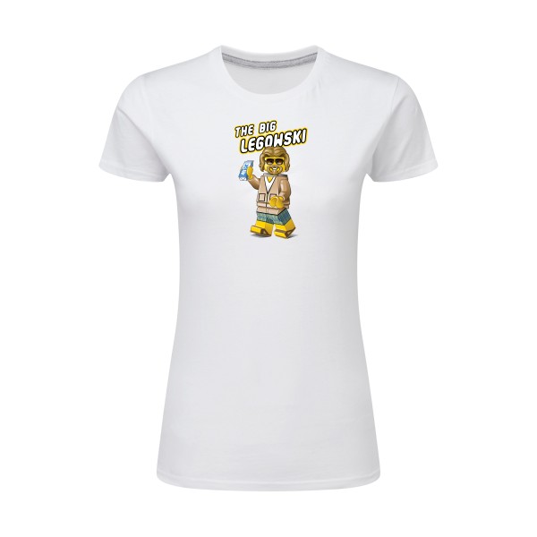 The big Legowski v3 - T-shirt femme léger vintage  - modèle SG - Ladies -thème parodie et cinéma -